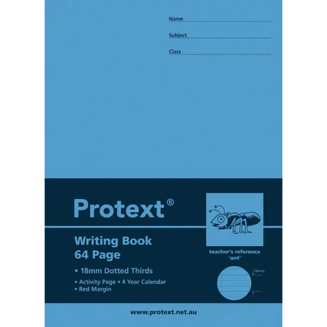 Protext Dotted Thirds Writing 330x240 mm 18 mm 64p - Modern Teaching Aids NZ
