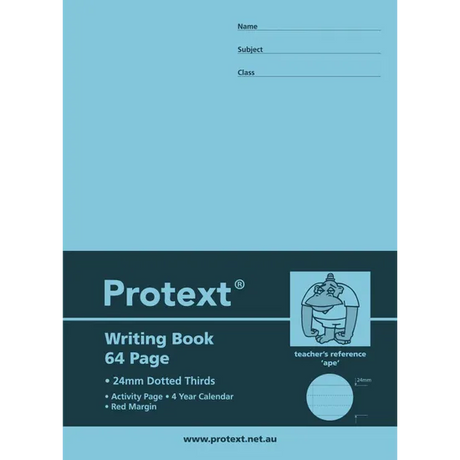 Protext Dotted Thirds Writing 330x240 mm 24 mm 64p - Modern Teaching Aids NZ