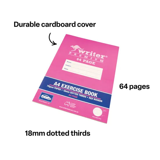 Writer Dotted Thirds A4 18 mm 64p - Modern Teaching Aids NZ