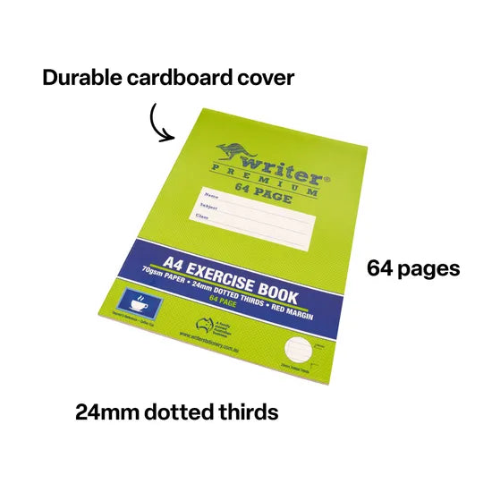 Writer Dotted Thirds A4 24 mm 64p - Modern Teaching Aids NZ