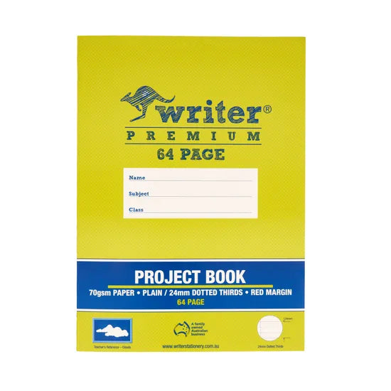 Writer Premium Dotted Thirds Project 330x240 mm 24 mm 64p - Modern Teaching Aids NZ