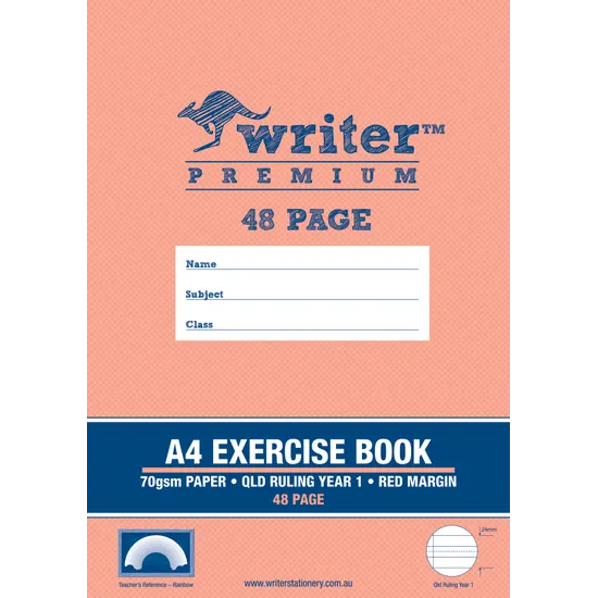 Writer Exercise Book QLD A4 Year 1 48p - Modern Teaching Aids NZ