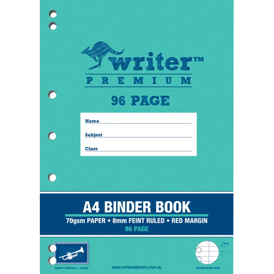 Writer Premium A4 Binder Book 96p 8mm - Modern Teaching Aids NZ