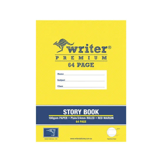 Writer Premium Story Book 330x240 mm Plain / 24 mm 64p - Modern Teaching Aids NZ