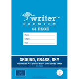 Writer Premium Dotted Thirds Ground/Grass/Sky  A4 24 mm 64p - Modern Teaching Aids NZ