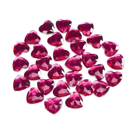 Heart Rhinestones Pink - Pack of 30 - Modern Teaching Aids NZ