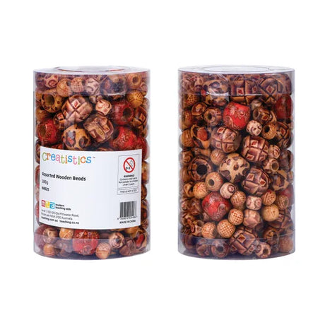 Assorted Wooden Tribal Beads - 250 g