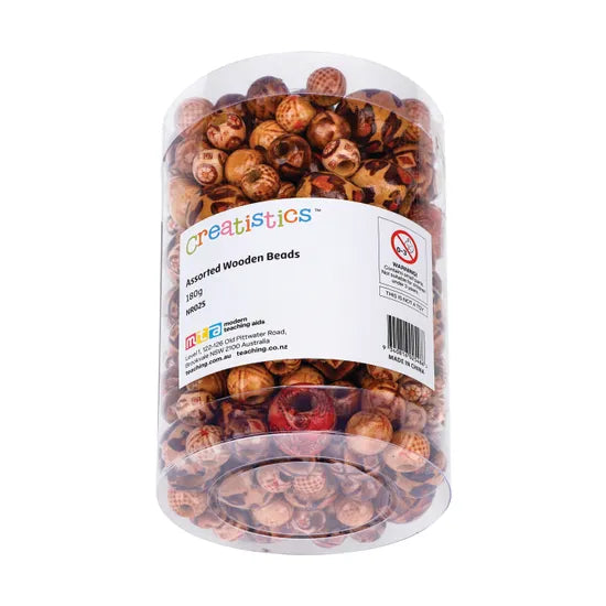 Assorted Wooden Tribal Beads - 250 g