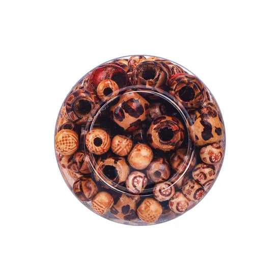 Assorted Wooden Tribal Beads - 250 g