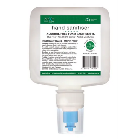 Zexa Alcohol Free Hand Sanitiser 1L - Pack 6 - Modern Teaching Aids NZ