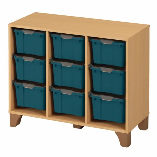 Axima Tote Tray Cabinet with 9 Large Blue Trays - 74 cm (H)