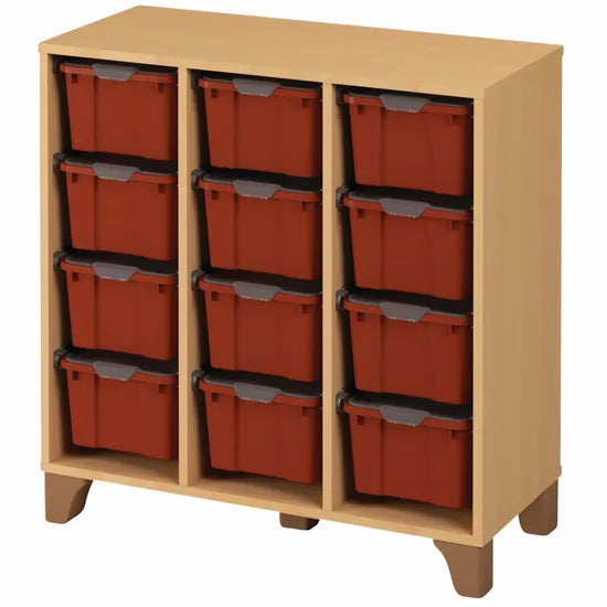 Axima Tote Tray Cabinet with 12 Large Terracotta Trays - 93 cm (H)