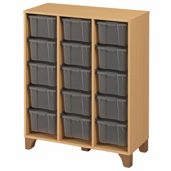 Axima Tote Tray Cabinet with 15 Large Clear Trays - 112 cm (H)