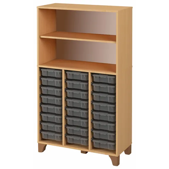 Axima Tote Tray Cabinet with 24 Small Clear Trays - 155 cm (H)