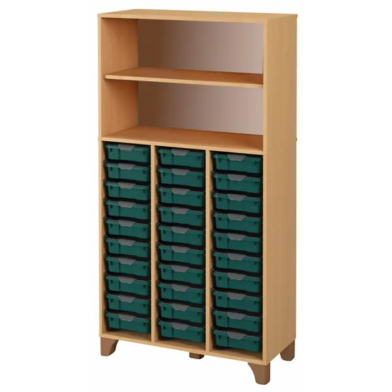 Axima Tote Tray Cabinet with 30 Small Blue Trays - 174 cm (H)