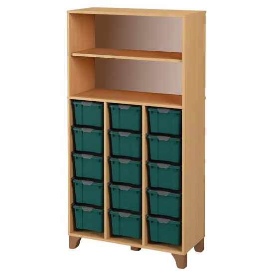 Axima Tote Tray Cabinet with 15 Large Blue Trays - 174 cm (H)