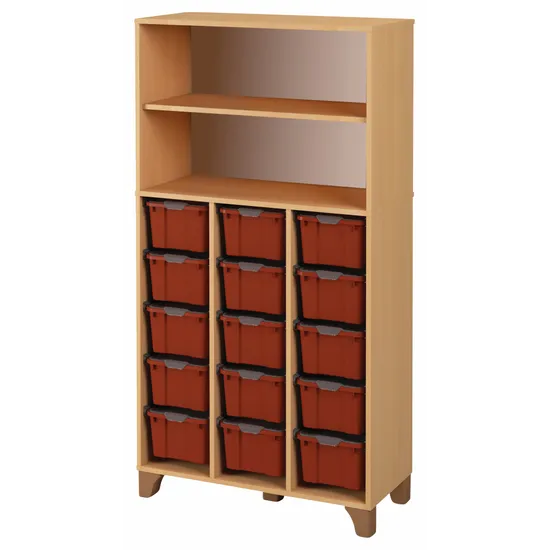 Axima Tote Tray Cabinet with 15 Large Terracotta Trays - 174 cm (H)