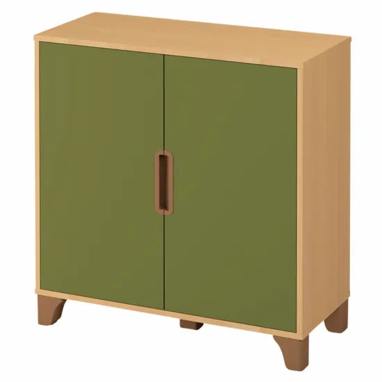 Axima Lockable Cabinet with Green Doors - 93 cm (H)