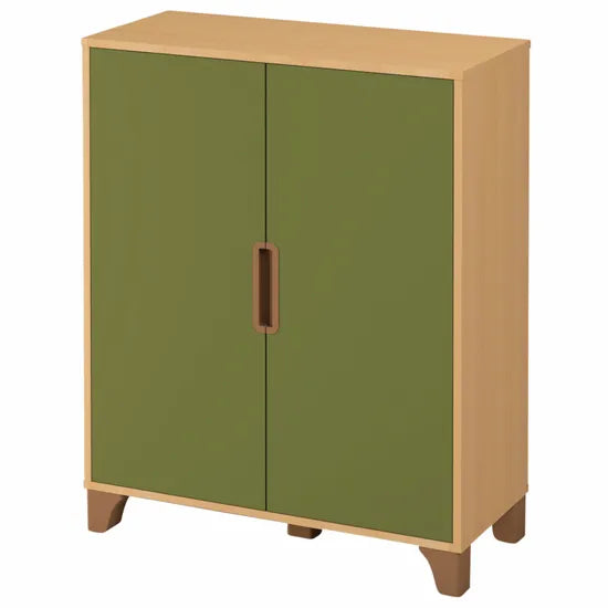 Axima Lockable Cabinet with Green Doors - 112 cm (H)