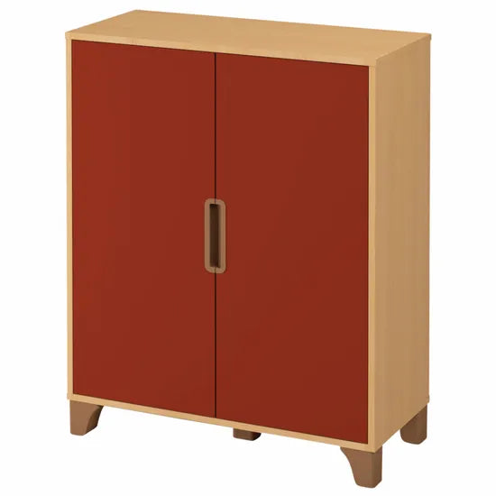 Axima Lockable Cabinet with Terracotta Doors - 112 cm (H)
