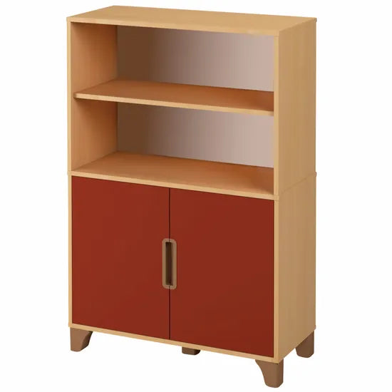 Axima Lockable Cabinet with Terracotta Doors - 136 cm (H)
