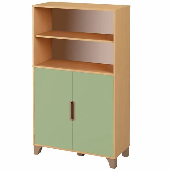 Axima Lockable Cabinet with Green Doors - 155 cm (H)
