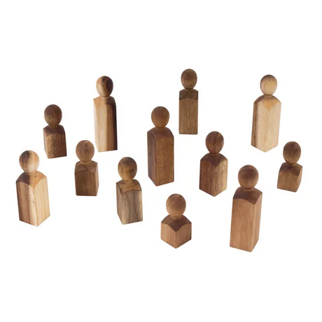 MTA Spaces - Omni People - Acacia Wood - Pack of 12 - Modern Teaching Aids NZ