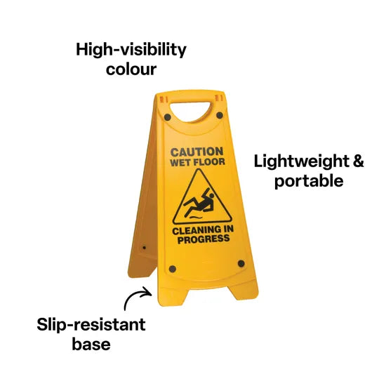 Caution Wet Floor Sign Yellow - Modern Teaching Aids NZ