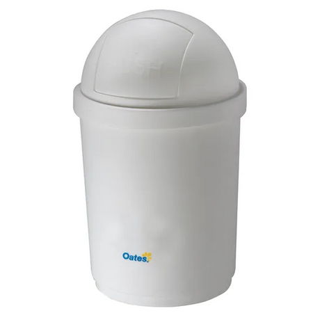 Oates White Swing top Lid Bin 28L - Modern Teaching Aids NZ