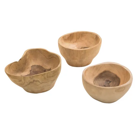 Natural Wooden Bowls - Set of 3 - Modern Teaching Aids NZ