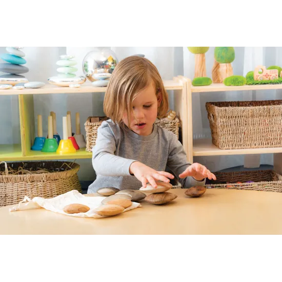 Wooden Pebbles - Set of 9 - Modern Teaching Aids NZ