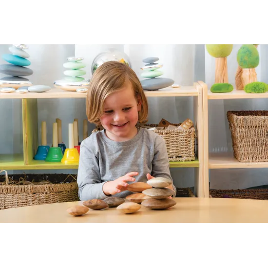 Wooden Pebbles - Set of 9 - Modern Teaching Aids NZ