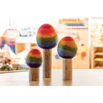 Rainbow Felt Trees Set of 3 - Modern Teaching Aids NZ