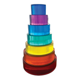 Lucite Rainbow Discs Hot 7 Pieces