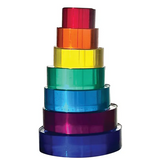 Lucite Rainbow Discs Cool 7 Pieces