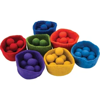 Rainbow Bowl and Ball Set of 7 - Modern Teaching Aids NZ