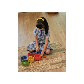 Rainbow Bowl and Ball Set of 7 - Modern Teaching Aids NZ