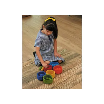 Rainbow Bowl and Ball Set of 7 - Modern Teaching Aids NZ