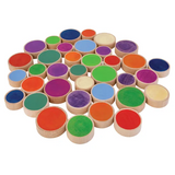 Coloured Wooden Discs - 36 pieces - Modern Teaching Aids NZ