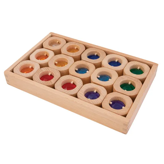 Rainbow Window Block Set - 15 pieces - Modern Teaching Aids NZ