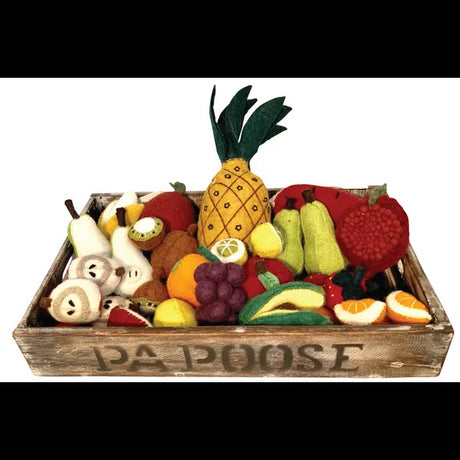 Crated Felt Fruit Set 36 Pieces - Modern Teaching Aids NZ