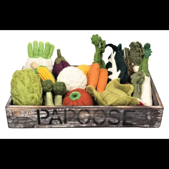 Crated Felt Vegetable Set 20 Pieces - Modern Teaching Aids NZ