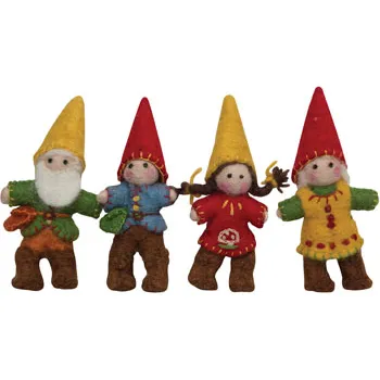 Felt Gnome Family - Set of 4 - Modern Teaching Aids NZ