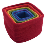 Fair Trade - Felt Rainbow Storage & Stacking Cubes - Modern Teaching Aids NZ
