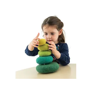 Felt Stacking Set - Green 5 pcs - Modern Teaching Aids NZ