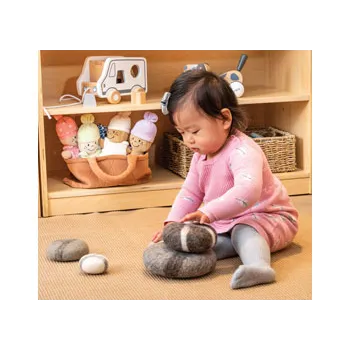 Felt Stacking Set - Stone Greys 5 pcs - Modern Teaching Aids NZ