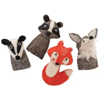 Felt Finger Puppets - Woodland Animals - Modern Teaching Aids NZ