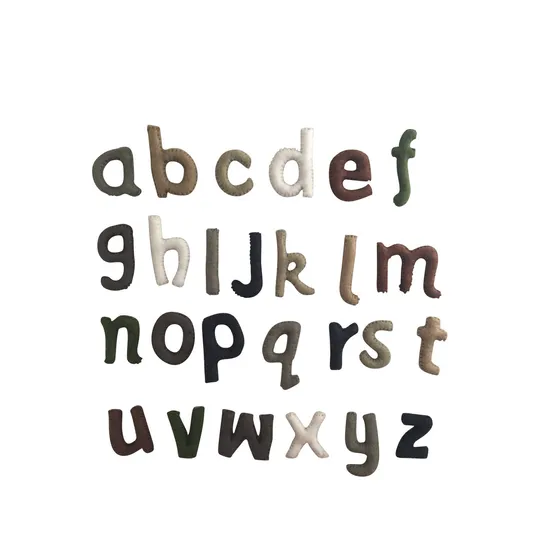 Lowercase Felt Alphabet Natural