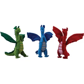 Felt Dragons - Set of 3 - Modern Teaching Aids NZ