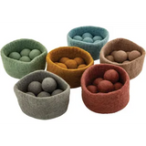 Earth Tones Balls & Bowl Set of 6 - Modern Teaching Aids NZ